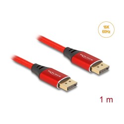 DELOCK DisplayPort Kabel 16K 60 Hz 1m rot Metall — Buy in Cyprus with Fast Delivery