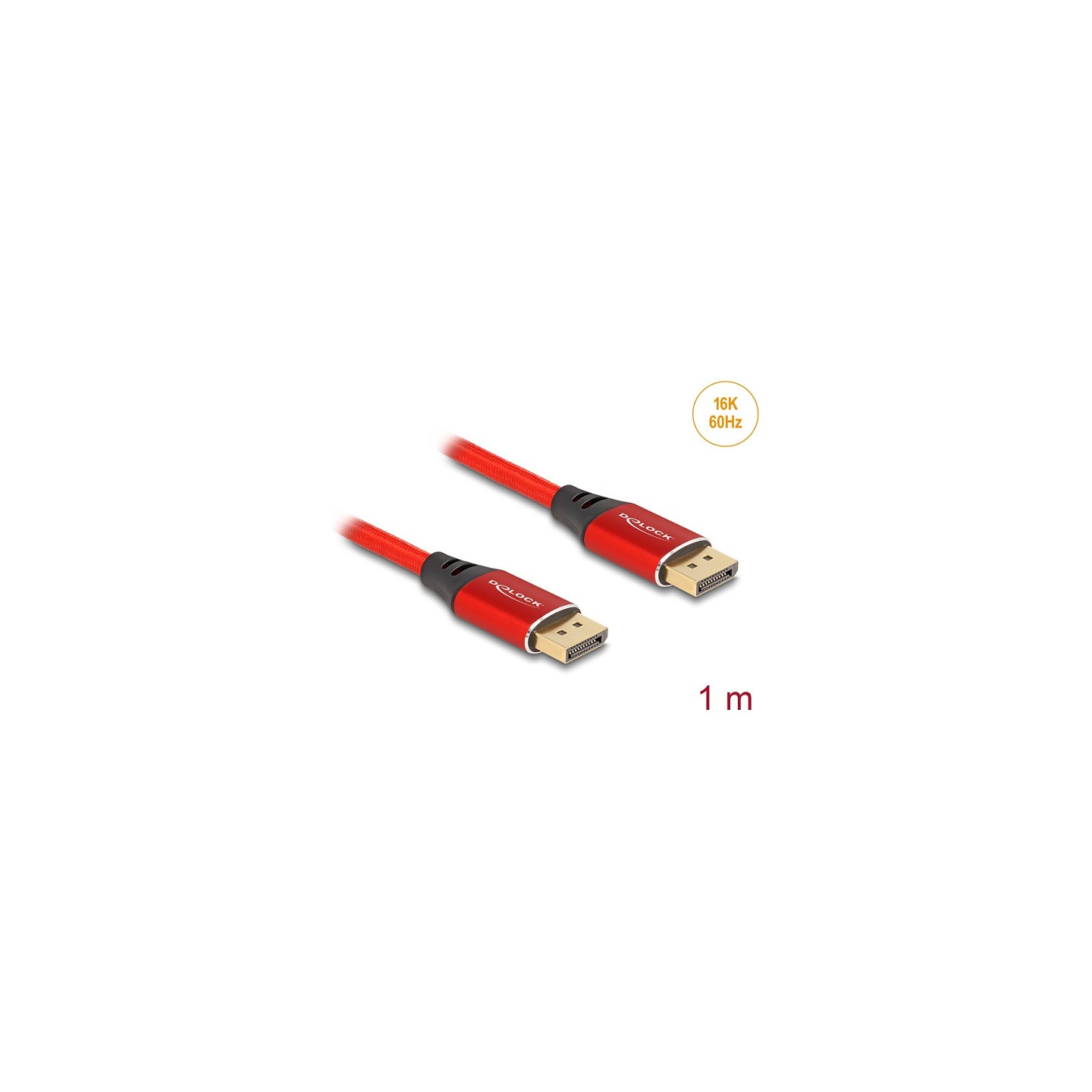 DELOCK DisplayPort Kabel 16K 60 Hz 1m rot Metall — Buy in Cyprus with Fast Delivery