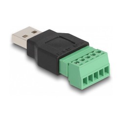 DELOCK USB 2.0 Typ-A St. zu Terminalblock Adapter 2-teilig — Buy in Cyprus with Fast Delivery