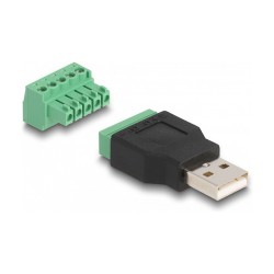 DELOCK USB 2.0 Typ-A St. zu Terminalblock Adapter 2-teilig — Buy in Cyprus with Fast Delivery