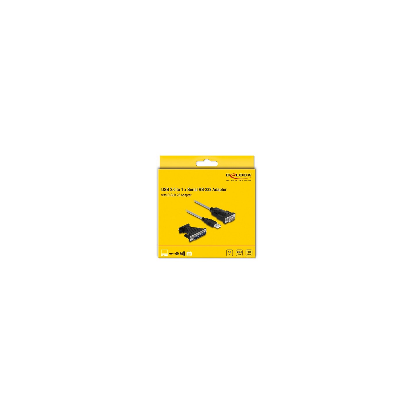 DELOCK Adapter USB 2.0 Typ-A to RS-232 D Sub 9 + D-Sub 25 — Buy in Cyprus with Fast Delivery