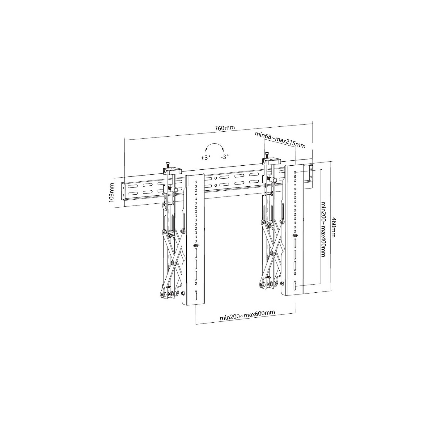 Equip Wandhalterung 37'-70' 1TFT Popout 1Gelenk 45Kg sw lite Retail — Buy in Cyprus with Fast Delivery