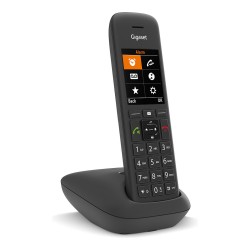 GIGASET C575 schwarz schnurlos analog (DECT) TFT-Farb-Display Freisprechen Adressbuch fr 200 Eintrge Wecker Kalender