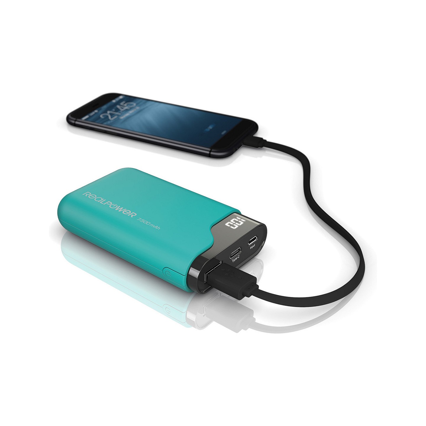 RealPower Powerbank PB-7500C grün 7.500mAh — Buy in Cyprus with Fast Delivery