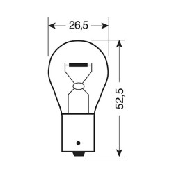 Osram 7506 Blink-Bremslichtlampe 21W 12V BA15S P21W — Buy in Cyprus with Fast Delivery