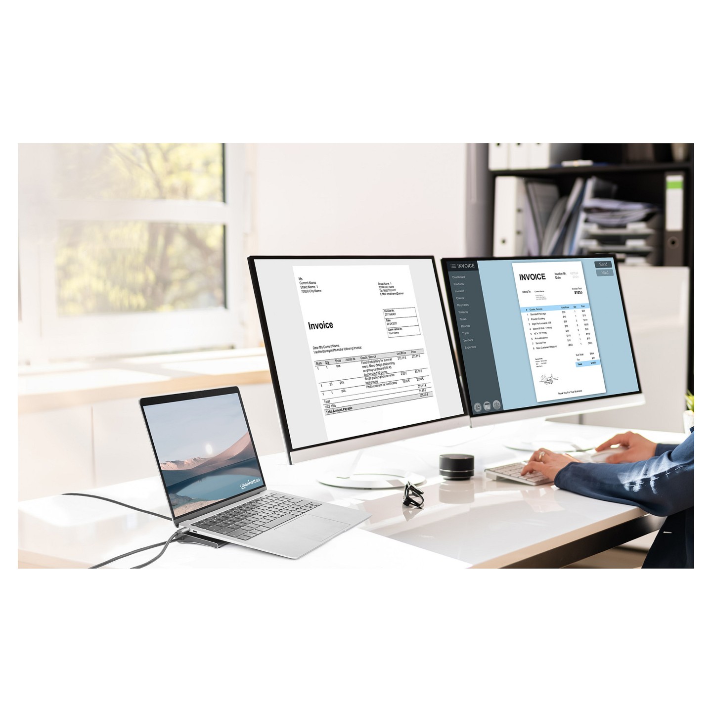 MANHATTAN Dockingstation 12-in-1 4K 1xHDMI 2xDP 3xUSB-A — Buy in Cyprus with Fast Delivery