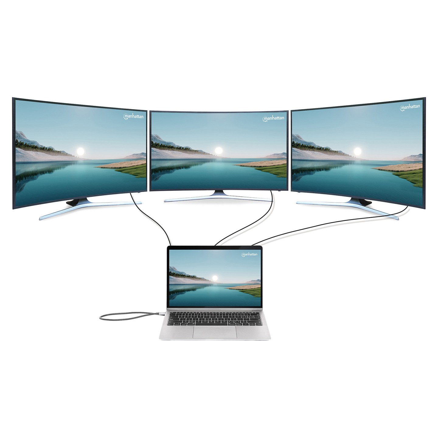 MANHATTAN Dockingstation 12-in-1 4K 1xHDMI 2xDP 3xUSB-A — Buy in Cyprus with Fast Delivery
