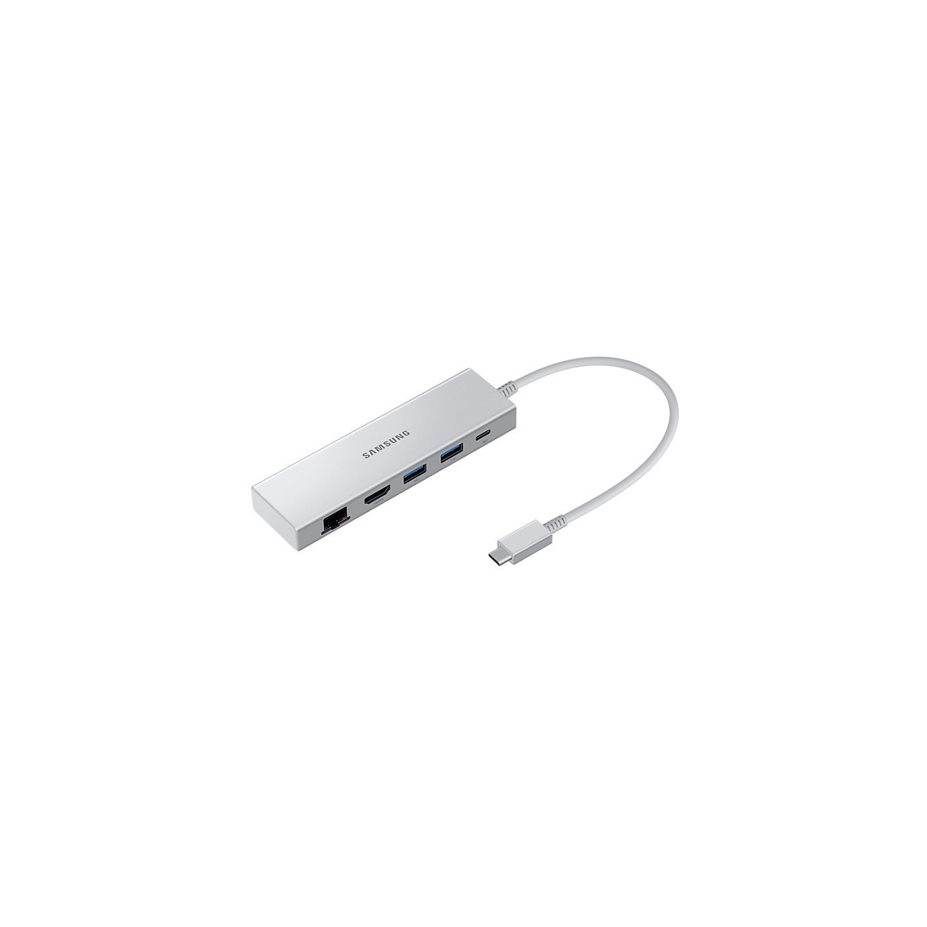 Samsung Multiport Adapter - EE-P5400 - 5-in-1 USB-C Hub, Silver, HDMI 4K, Gigabit Ethernet, USB-A + USB-C