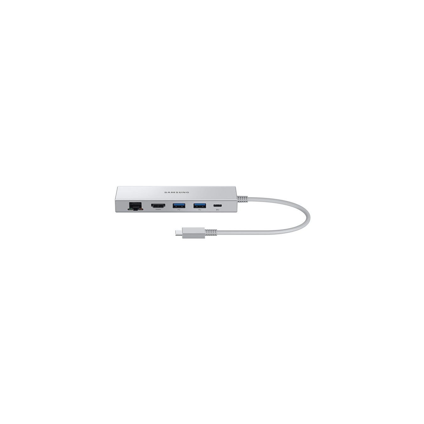 Samsung Multiport Adapter - EE-P5400 - 5-in-1 USB-C Hub, Silver, HDMI 4K, Gigabit Ethernet, USB-A + USB-C
