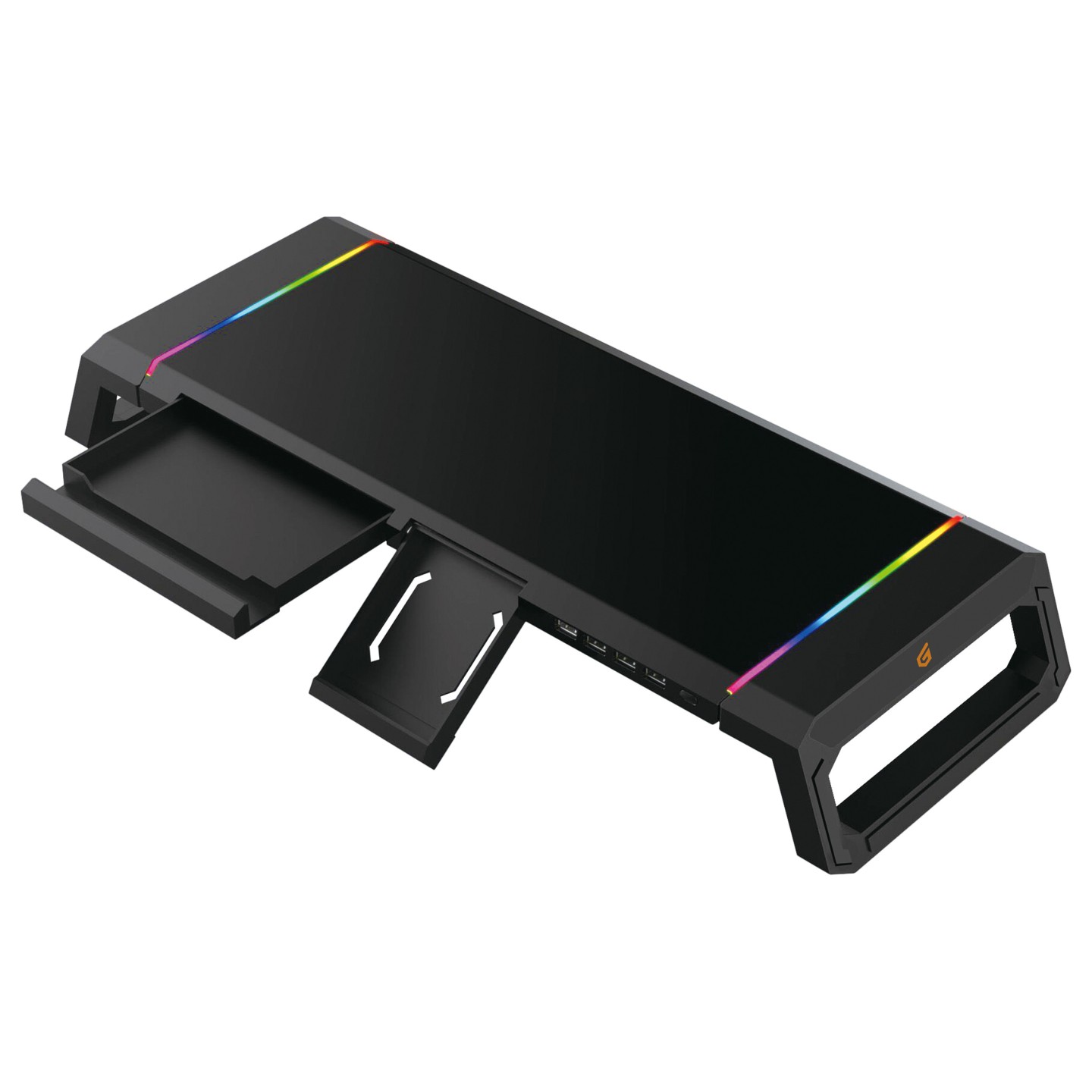 CONCEPTRONIC Monitortischerhöhung Gaming +4xUSB-A2.0 schwarz — Buy in Cyprus with Fast Delivery