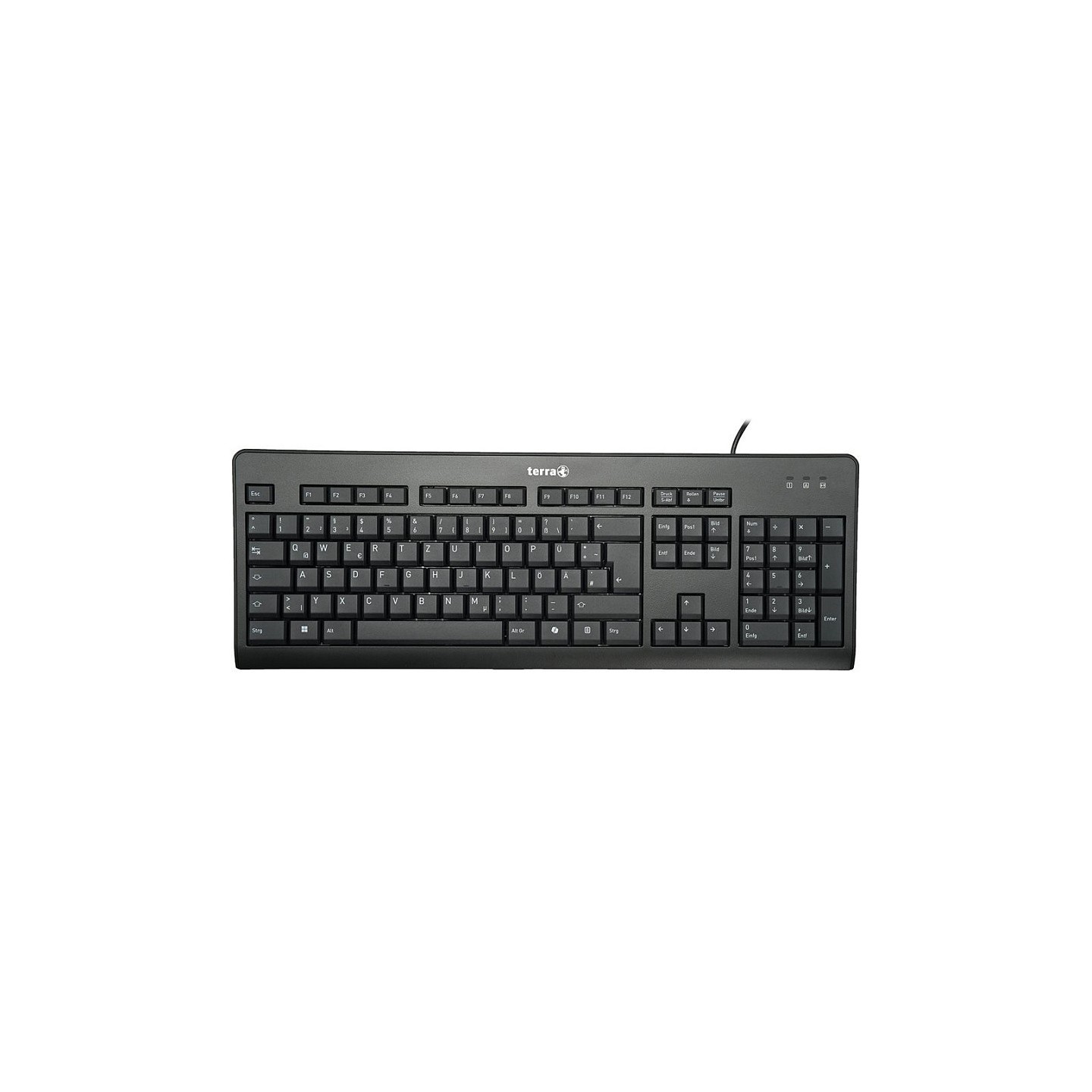 Wortmann TERRA Keyboard 1500 Corded [DE] USB black Copilot QWERTZ. 105 Tasten. kabelgebunden. 1.80m