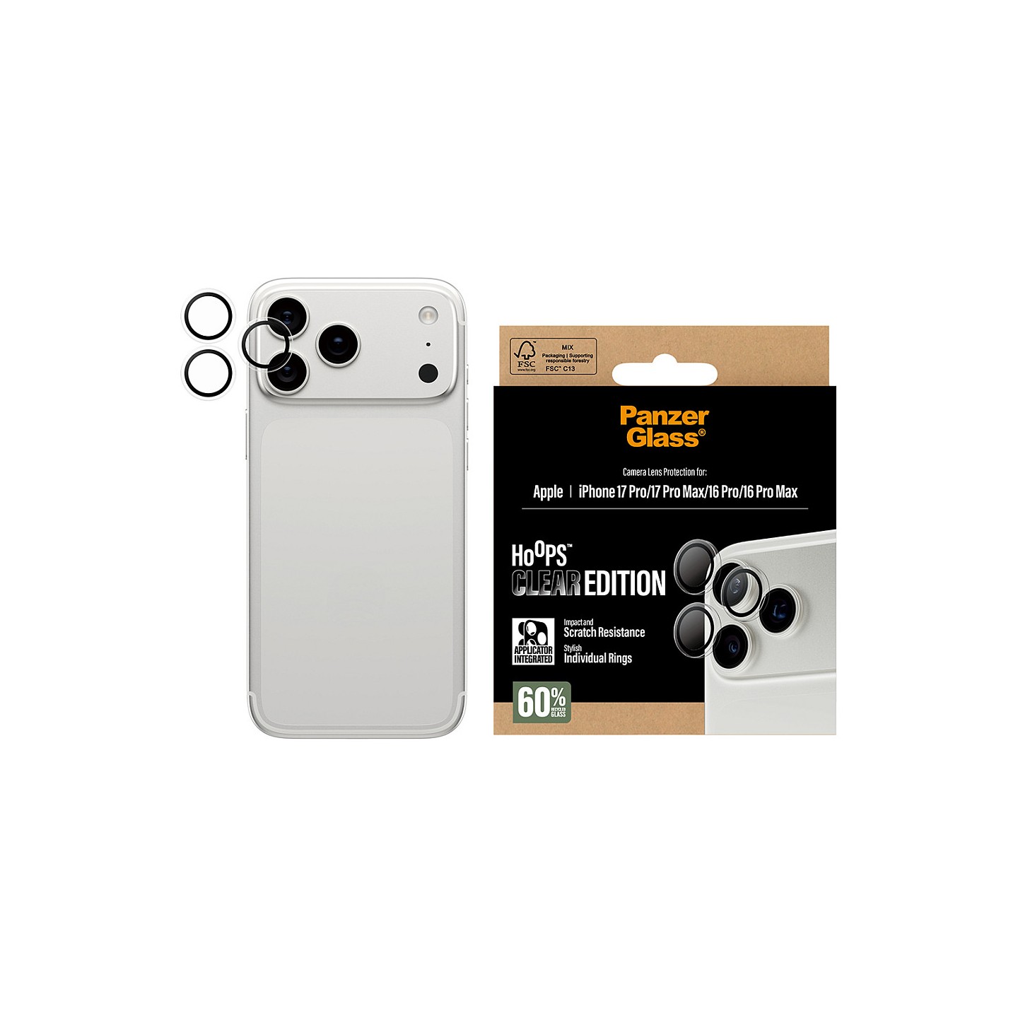 PanzerGlass Hoops clear iPhone 17 Pro Pro Max 16 Pro Pro Max — Buy in Cyprus with Fast Delivery