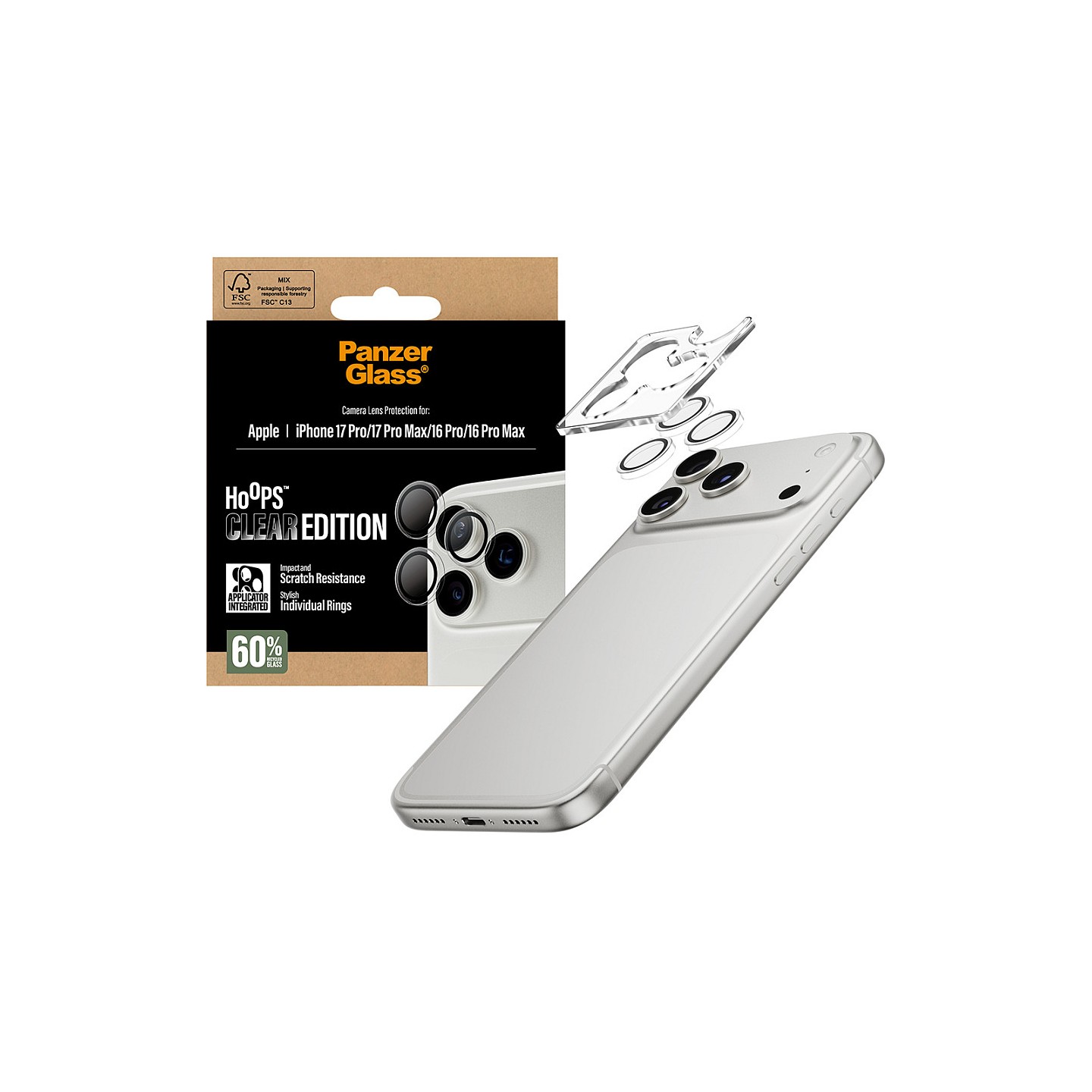 PanzerGlass Hoops clear iPhone 17 Pro Pro Max 16 Pro Pro Max — Buy in Cyprus with Fast Delivery
