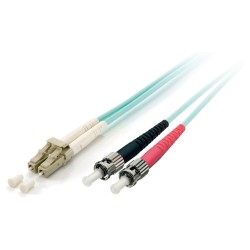 Equip LWL Patchkabel LC- to ST 2.00m Multimode Duplex OM3 turq Polybeutel — Buy in Cyprus with Fast Delivery