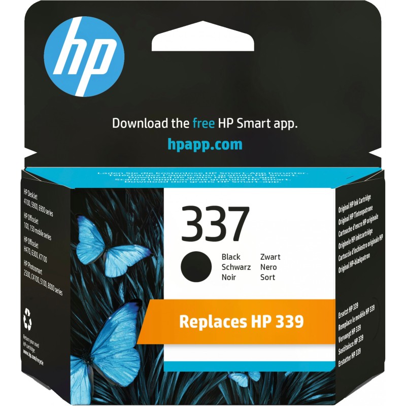 Buy HP Original Ink Cartridge - 337 - Black, Standard Yield (420 pages), Pigment... in Cyprus, Nicosia, Limassol, Larnaka, Pafos