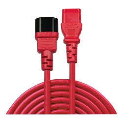LINDY IEC-Netzverlängerung C14 - C13 rot 0.5m — Buy in Cyprus with Fast Delivery