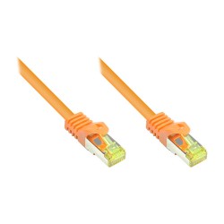 GoodConnections RJ45 Patchkabel mit Cat. 7 Rohkabel und Rastnasenschutz (). S FTP. PiMF. halogenfrei. 500MHz. OFC. or...
