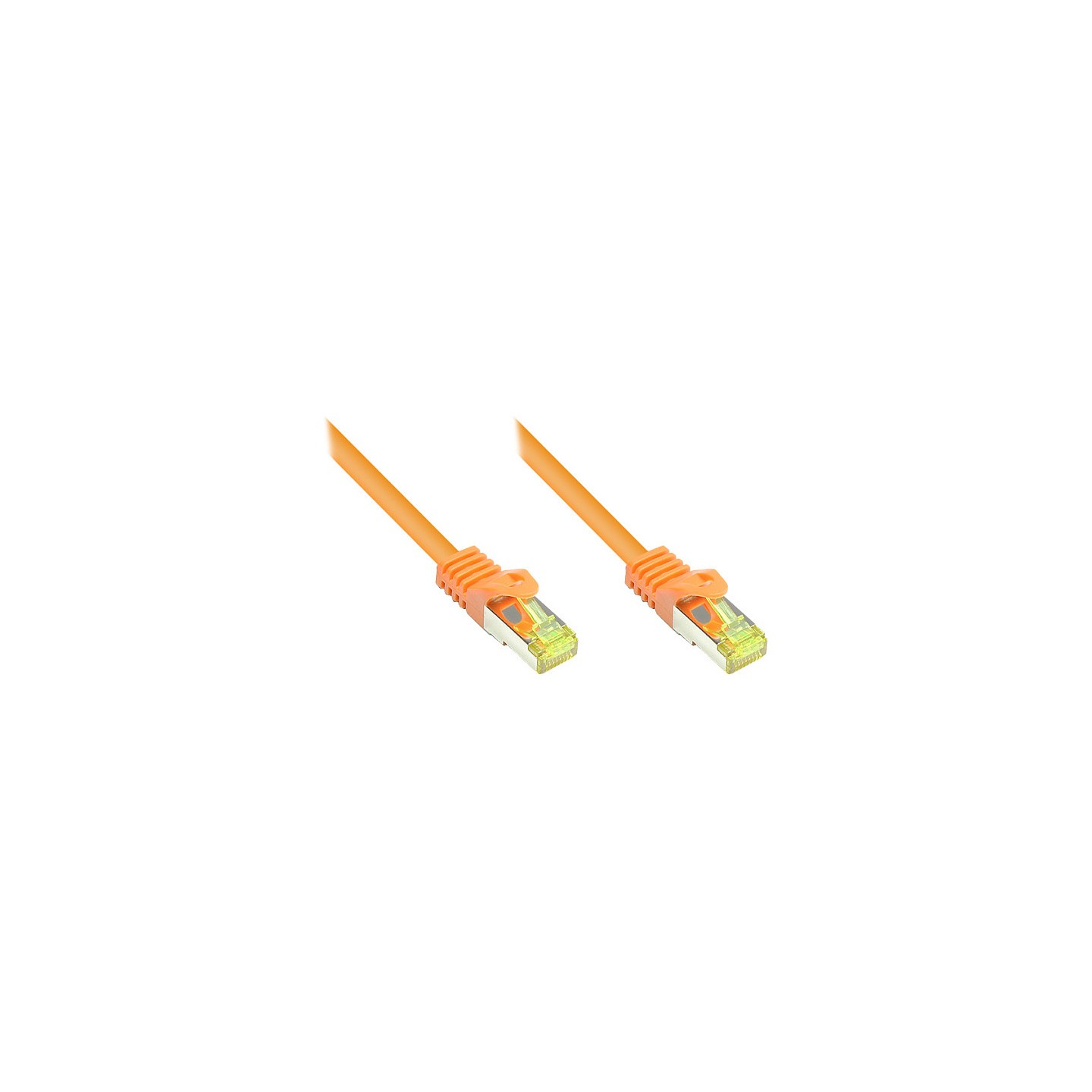 GoodConnections RJ45 Patchkabel mit Cat. 7 Rohkabel und Rastnasenschutz (). S FTP. PiMF. halogenfrei. 500MHz. OFC. or...