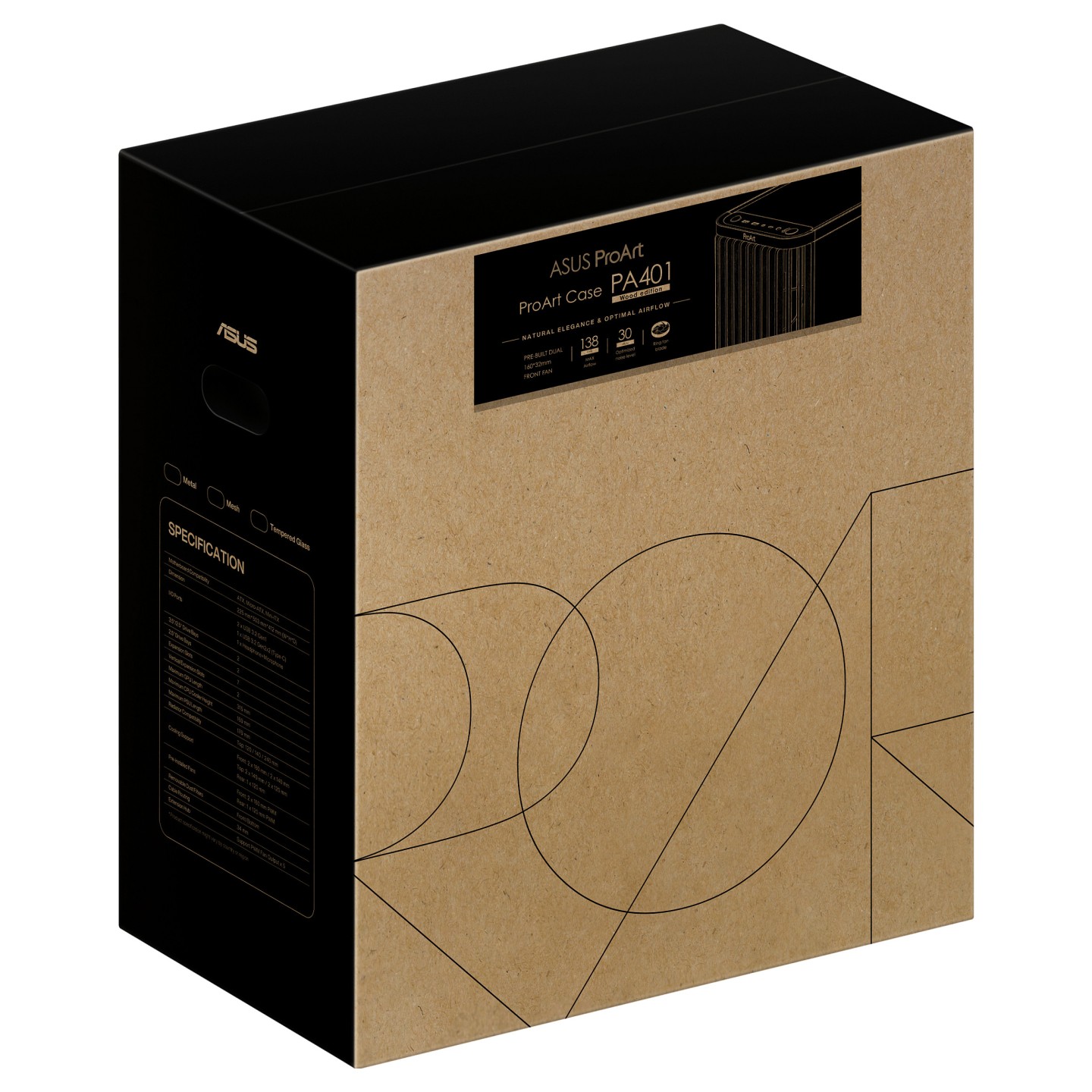 ASUS PROART PA401 WOOD MESH PWM BLACK — Buy in Cyprus with Fast Delivery