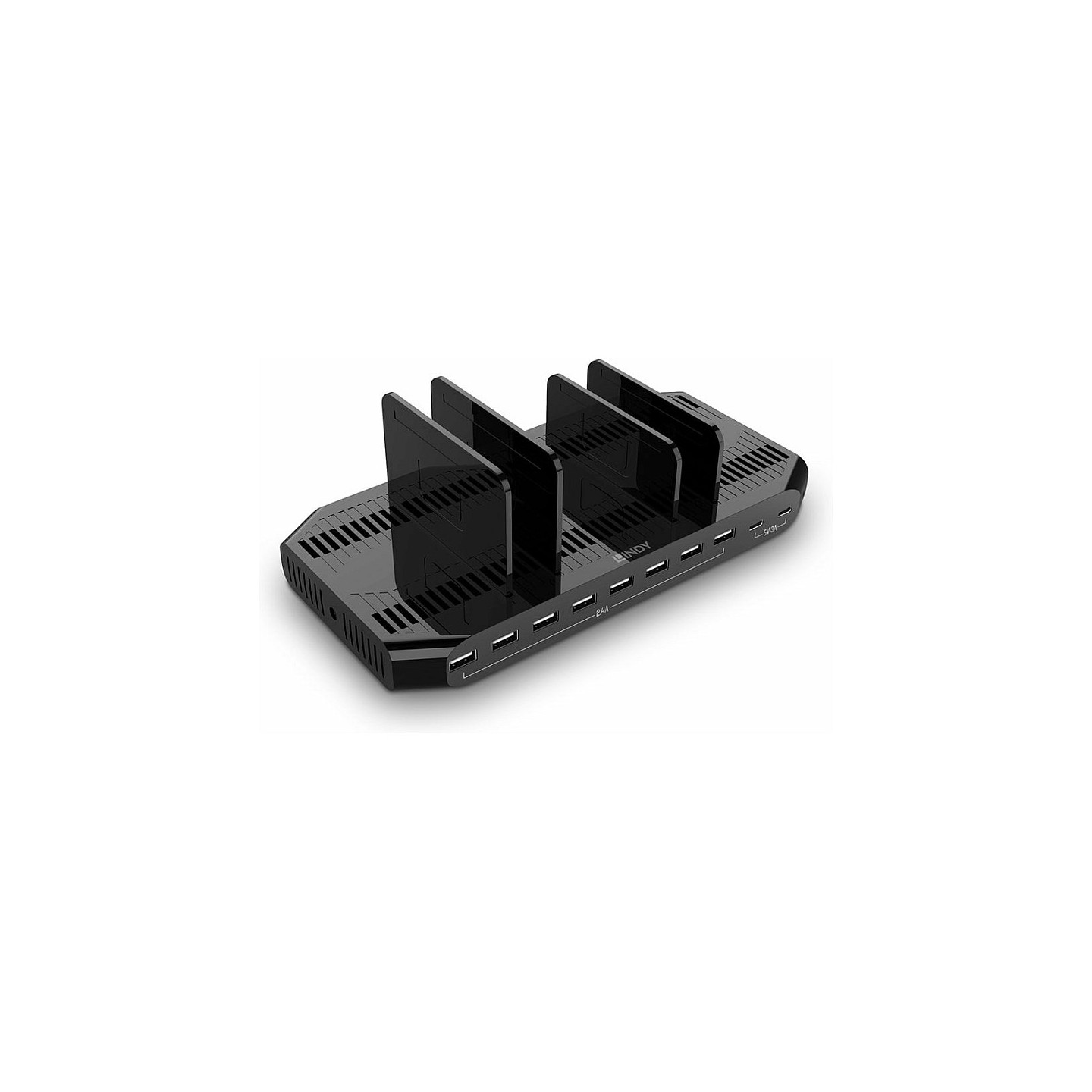 LINDY 10-Port USB-Ladestation 120W. 2xUSB-C 5V3A 8xUSB 2.4A — Buy in Cyprus with Fast Delivery