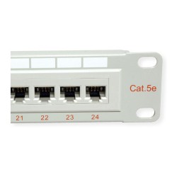 ROLINE Kat.5e Class D 48.26cm 19Zoll-Patchpanel 24 Ports UTP grau — Buy in Cyprus with Fast Delivery