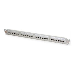 ROLINE Kat.5e Class D 48.26cm 19Zoll-Patchpanel 24 Ports UTP grau — Buy in Cyprus with Fast Delivery