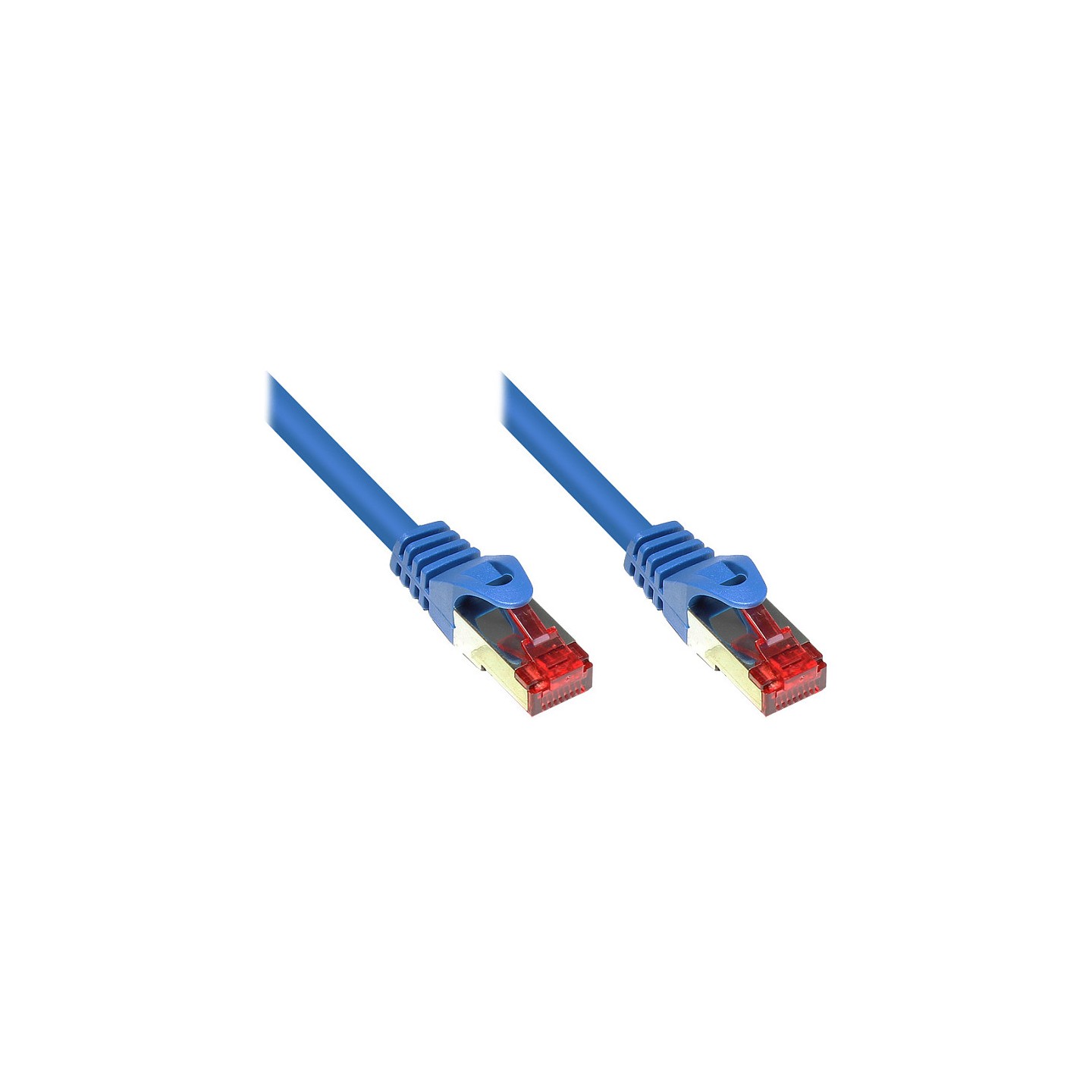 GoodConnections Patchkabel mit Rastnasenschutz. Cat. 6. S FTP. PiMF. PVC. 250MHz. blau. 25m.