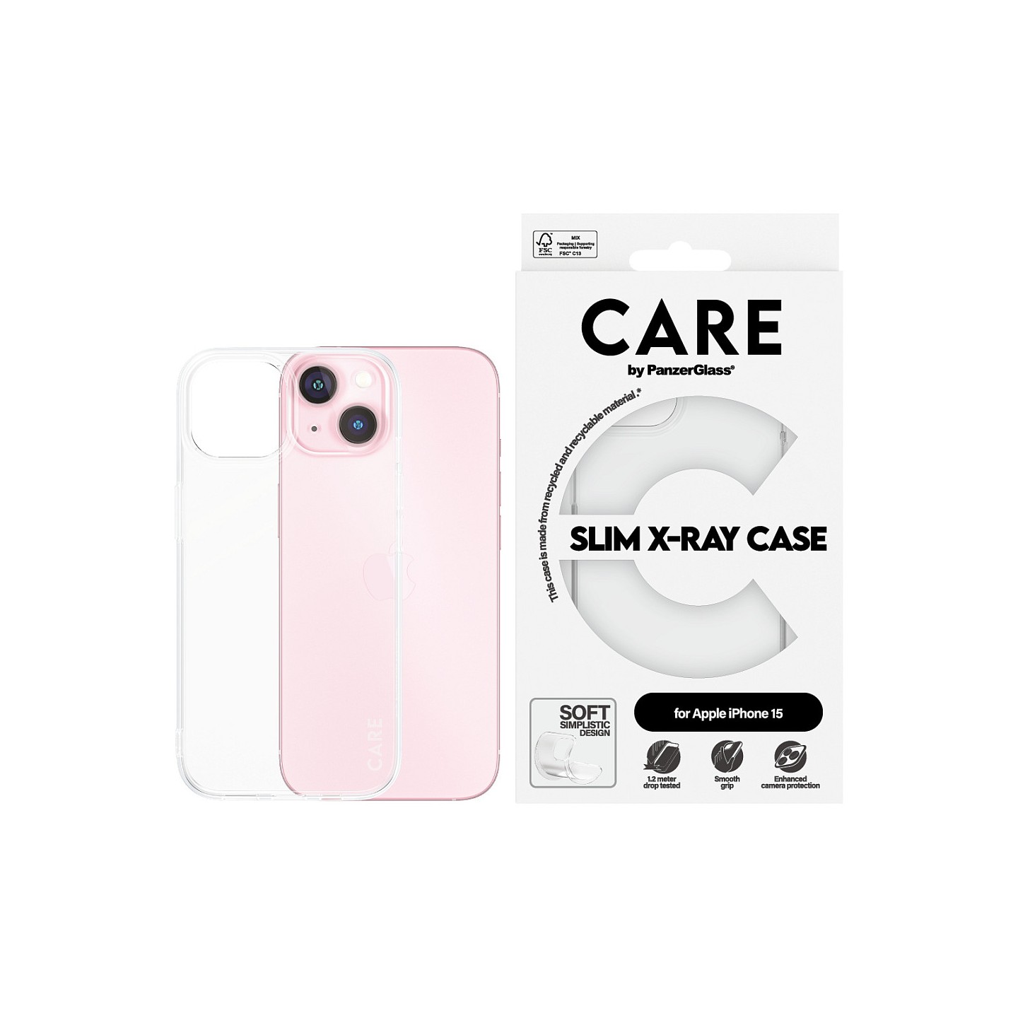 CARE Case Fashion X-Ray Soft Clear iPhone 15 — Buy in Cyprus with Fast Delivery