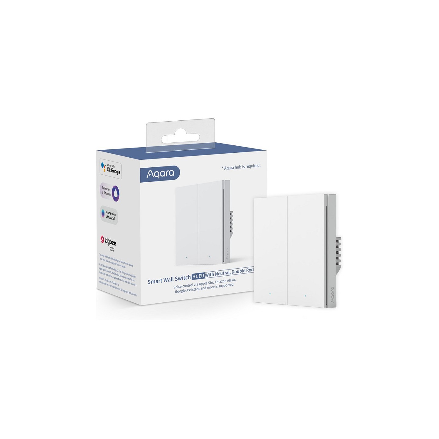 Aqara Smart Wall Switch H1(With Neutral. Double Rocker)(HomeKit) — Buy in Cyprus with Fast Delivery