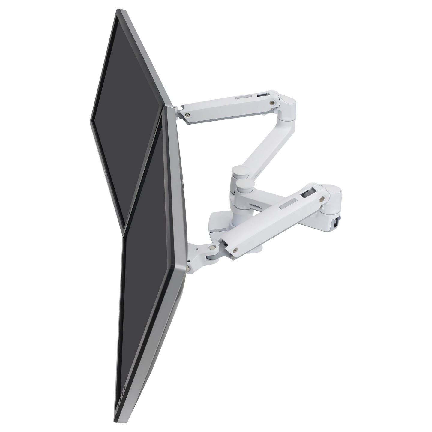 ERGOTRON LX-Montagearm fuer 2 Monitore nebeneinander weiss 68cm 27Zoll bis 33cm anheben max 18kg.belastbar VESA 75x75...