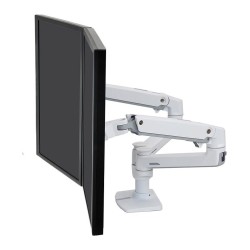 ERGOTRON LX-Montagearm fuer 2 Monitore nebeneinander weiss 68cm 27Zoll bis 33cm anheben max 18kg.belastbar VESA 75x75...