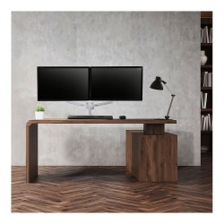ERGOTRON LX-Montagearm fuer 2 Monitore nebeneinander weiss 68cm 27Zoll bis 33cm anheben max 18kg.belastbar VESA 75x75...