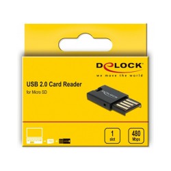 Delock USB 2.0 Card Reader für Micro SD Speicherkarten — Buy in Cyprus with Fast Delivery