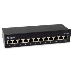 Equip Patchpanel 12x RJ45 Cat6A FTP 1HE Premium schwarz — Buy in Cyprus with Fast Delivery