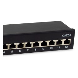 Equip Patchpanel 12x RJ45 Cat6A FTP 1HE Premium schwarz — Buy in Cyprus with Fast Delivery