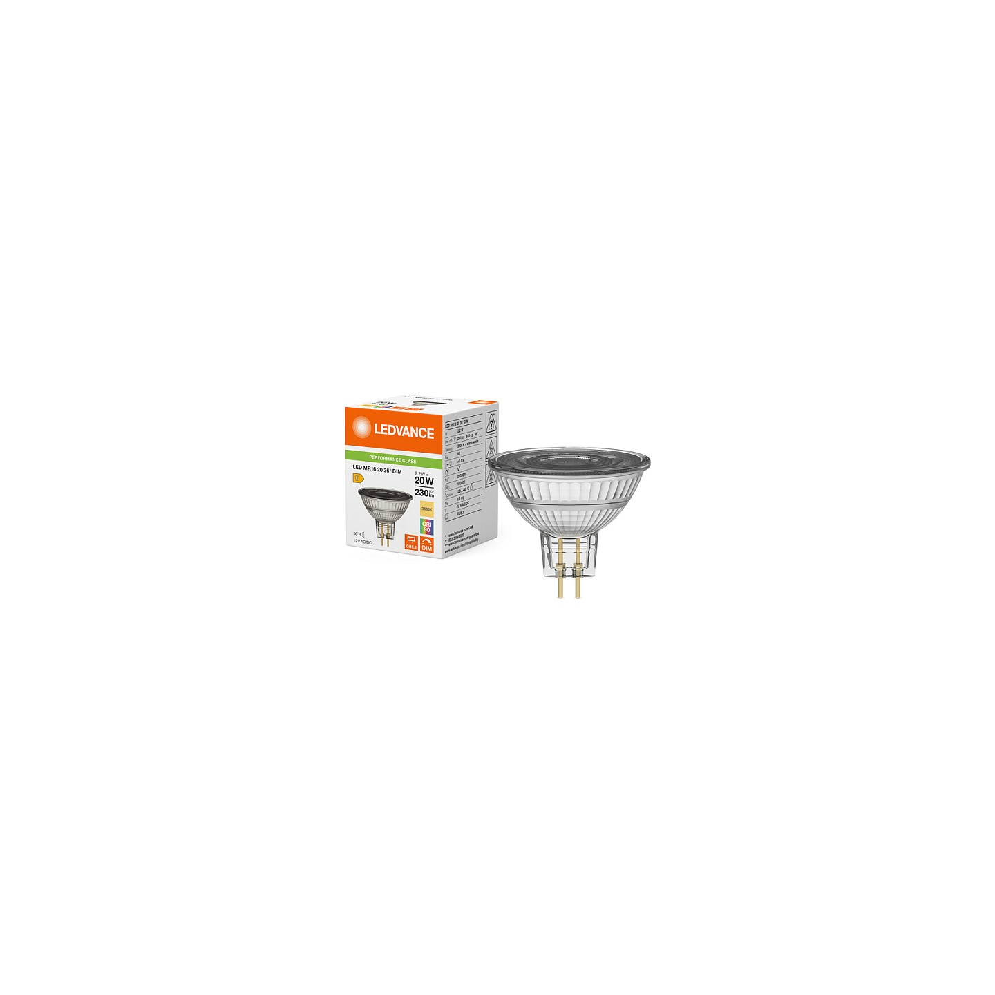 Osram LED MR16 20 36° DIM P 2.2W 930 GU5.3 Dimmbare Niedervolt-LED-Reflektorlampen — Buy in Cyprus with Fast Delivery