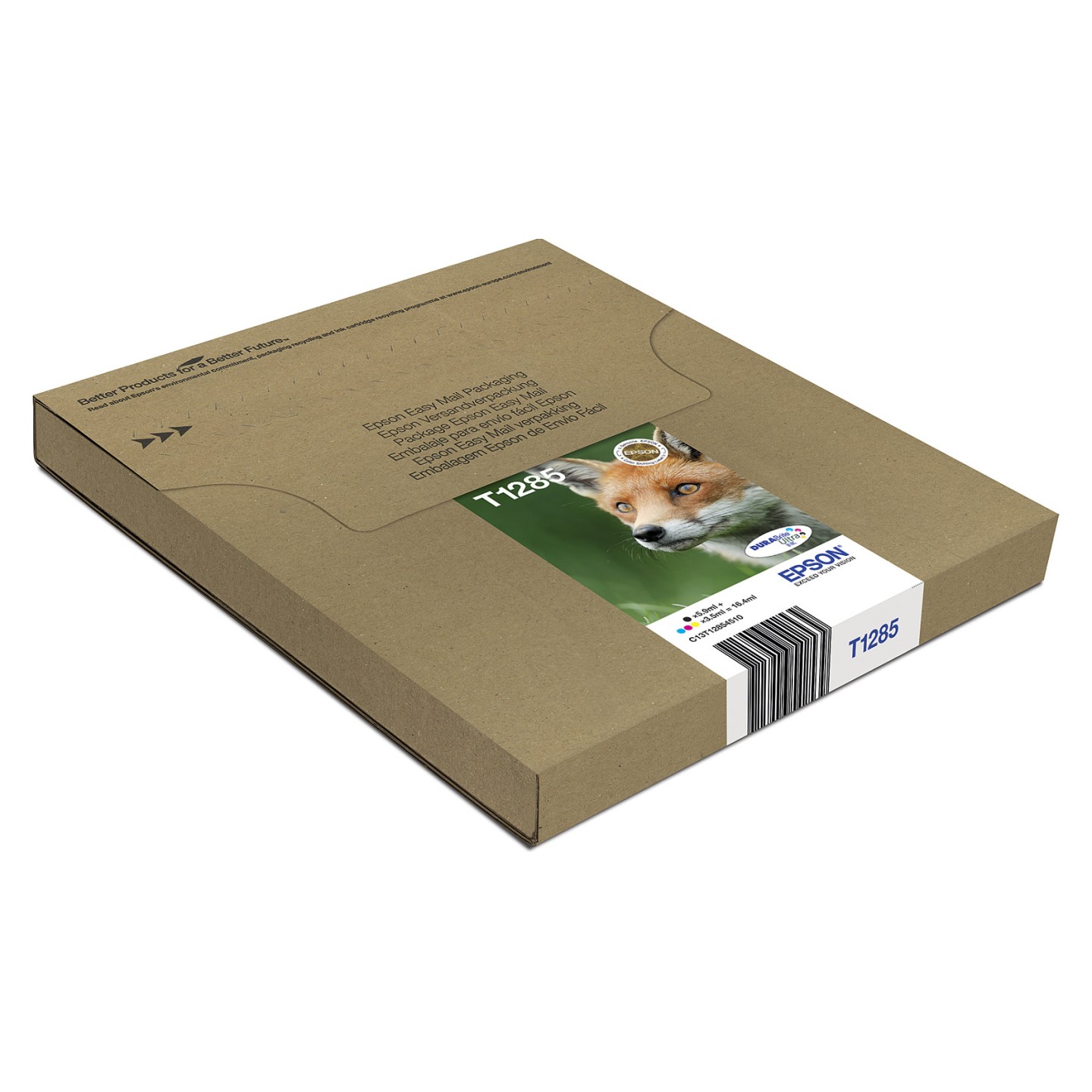 Epson Original Easy Mail Packing T1285 Fuchs Druckerpatronen 4er Multipack BK C M Y (C13T12854511)