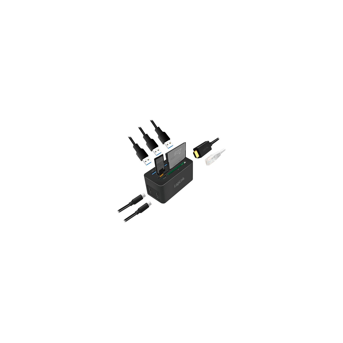 Logilink Dockingstation USB 3.2 (G1) HDMI.10-Port.PD4.schw. — Buy in Cyprus with Fast Delivery