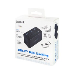 Logilink Dockingstation USB 3.2 (G1) HDMI.10-Port.PD4.schw. — Buy in Cyprus with Fast Delivery