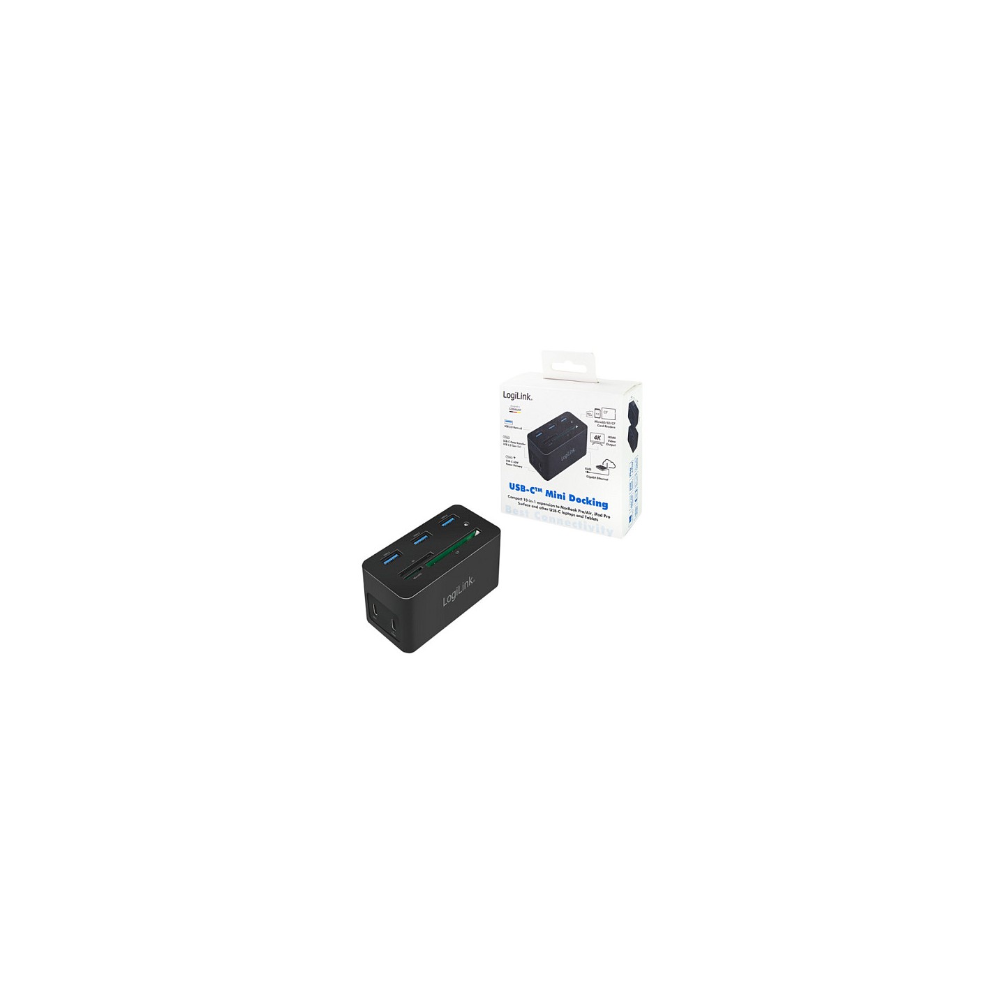 Logilink Dockingstation USB 3.2 (G1) HDMI.10-Port.PD4.schw. — Buy in Cyprus with Fast Delivery