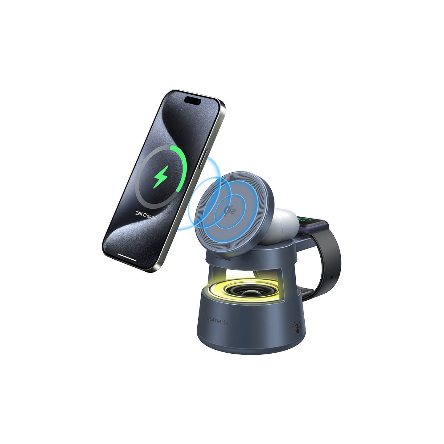 4smarts Qi2 Ladestation Aura Sound spacegrau — Buy in Cyprus with Fast Delivery