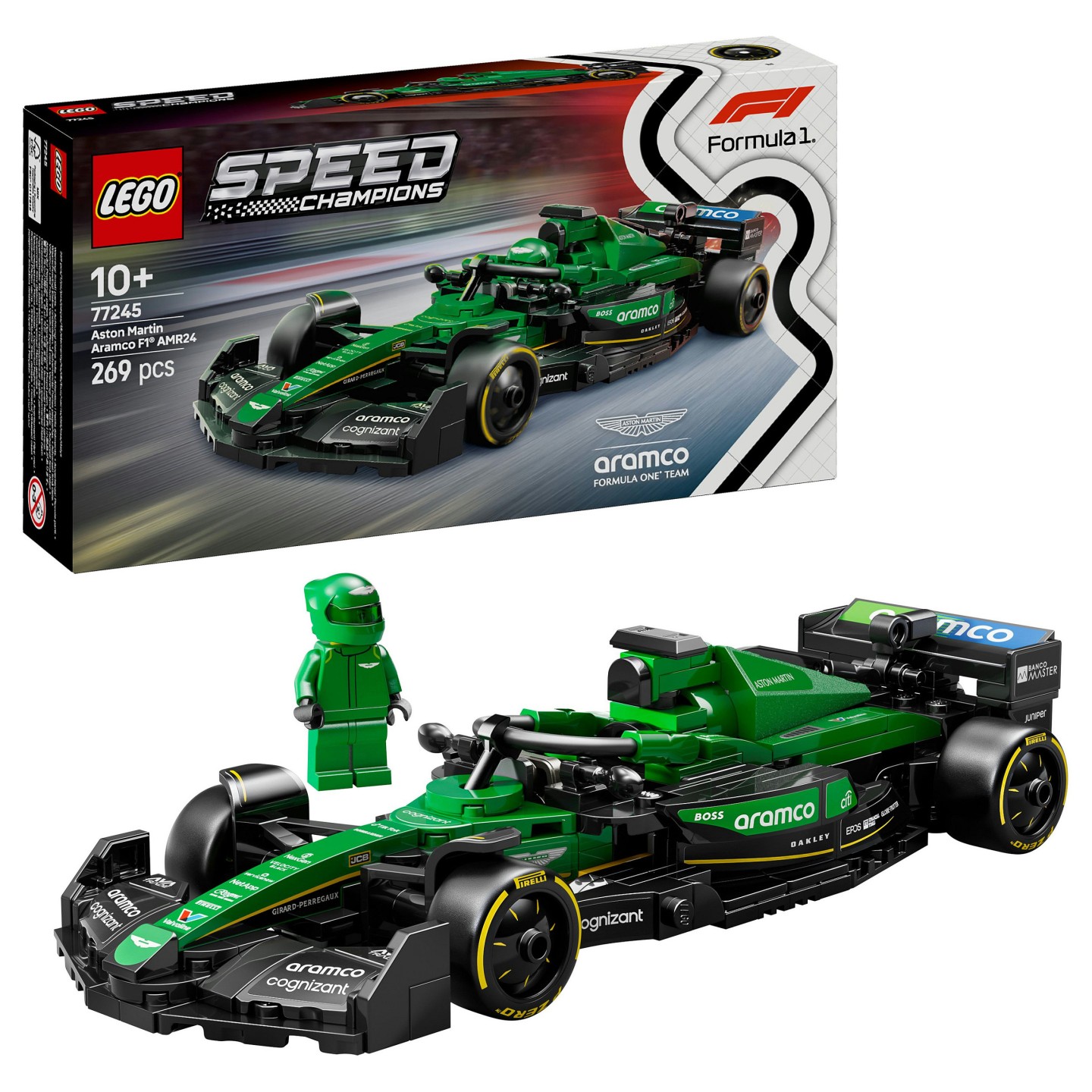 LEGO Speed Champions Aston Martin Aramco F1 AMR24 Rennauto 77245 — Buy in Cyprus with Fast Delivery