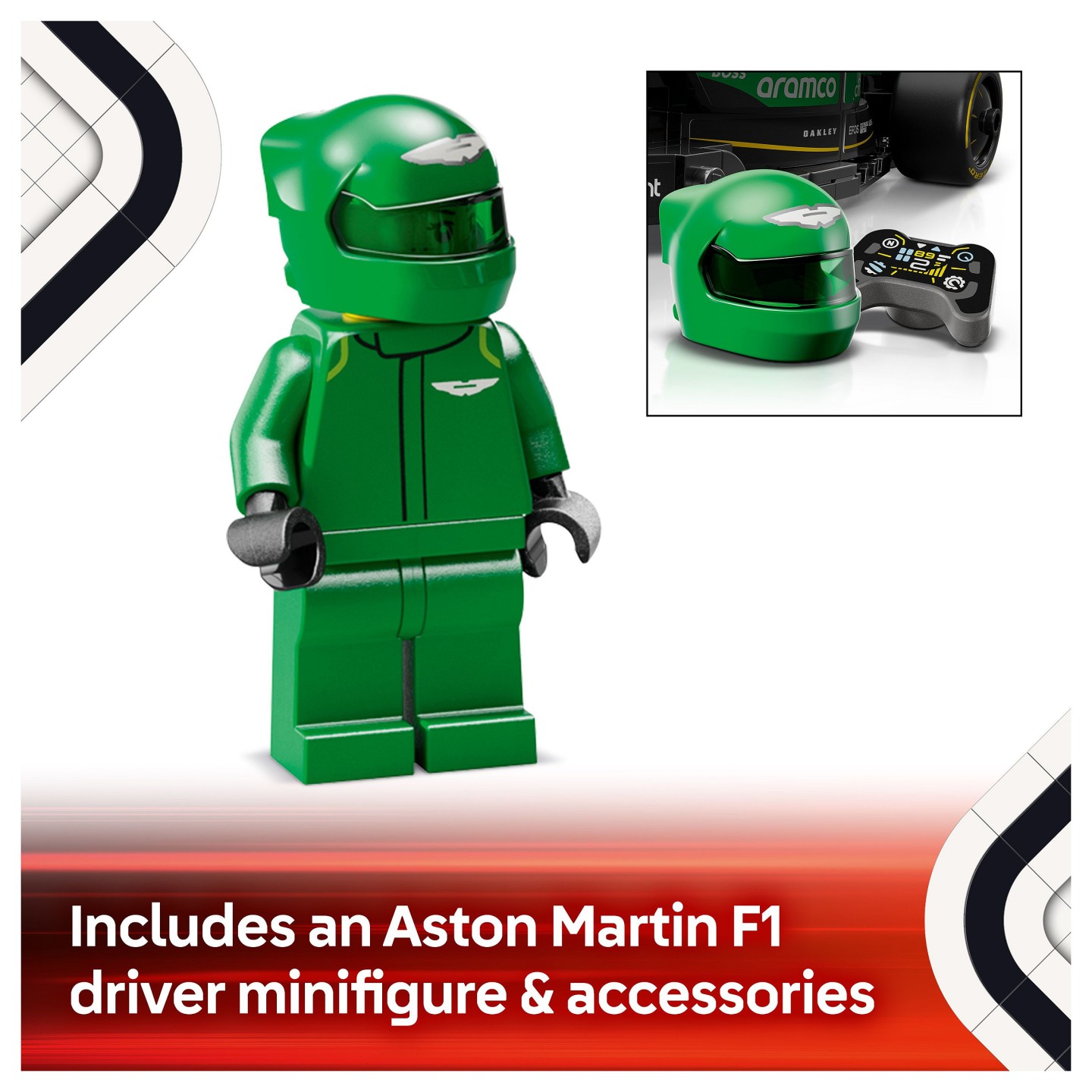 LEGO Speed Champions Aston Martin Aramco F1 AMR24 Rennauto 77245 — Buy in Cyprus with Fast Delivery