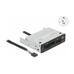 Delock 3.5? USB 2.0 Card Reader 5 Slot + 1 x USB 2.0 Typ-A Buchse — Buy in Cyprus with Fast Delivery