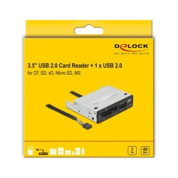 Delock 3.5? USB 2.0 Card Reader 5 Slot + 1 x USB 2.0 Typ-A Buchse — Buy in Cyprus with Fast Delivery