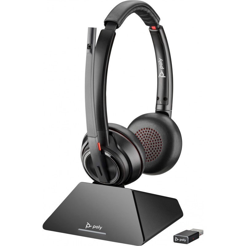 Buy Poly Savi 8220-M UC DECT Binaural Headset - USB-A - Black - Microsoft Teams ... in Cyprus, Nicosia, Limassol, Larnaka, Pafos