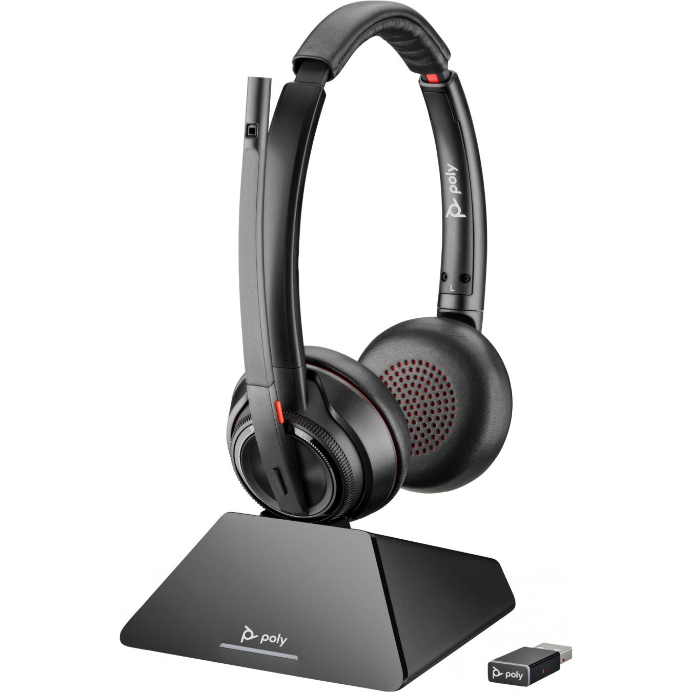 Poly Savi 8220-M UC DECT Binaural Headset - USB-A - Black - Microsoft Teams Certified — Buy in Cyprus with Fast Delivery
