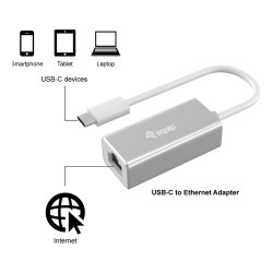 Equip Adapter USB-C - to RJ45 10 100 1000 0.15m si — Buy in Cyprus with Fast Delivery