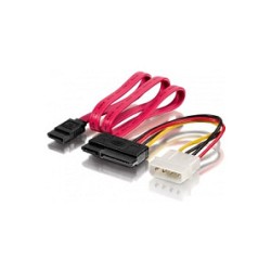 Equip Stromkabel SATA 15+7pol Bu to 4pin+SATA 7pin St B Polybeutel — Buy in Cyprus with Fast Delivery