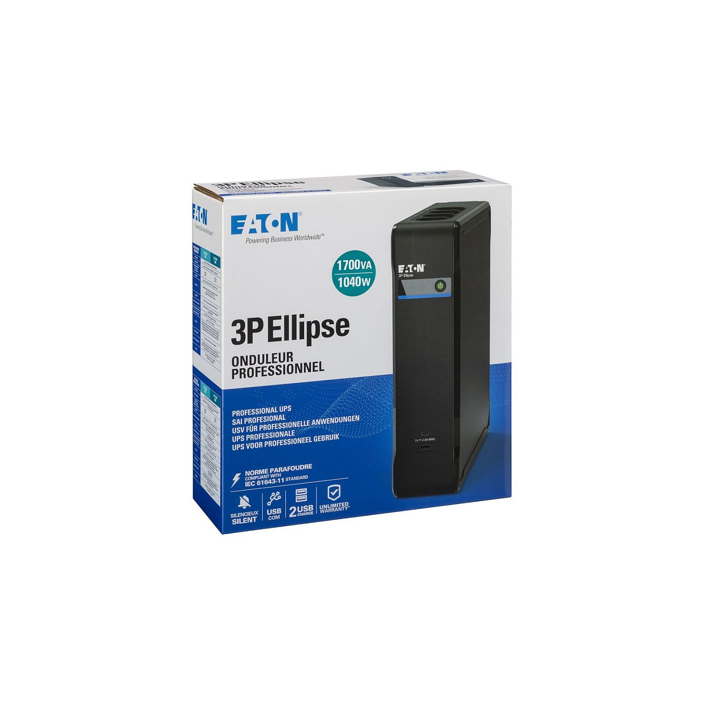 Eaton USV 3P Ellipse 1700 USB IEC 1040 W 1700 VA 8 Ausgänge — Buy in Cyprus with Fast Delivery